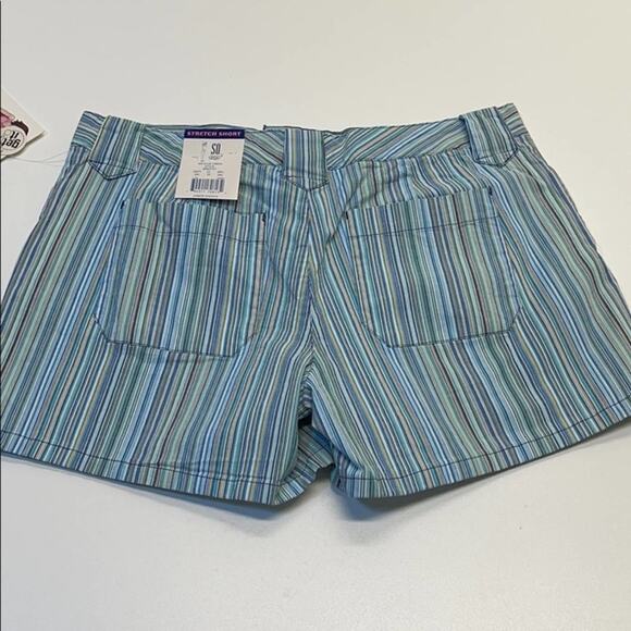 SO Juniors 5 Blue Striped Cotton Stretch Shorts - Picture 4 of 4